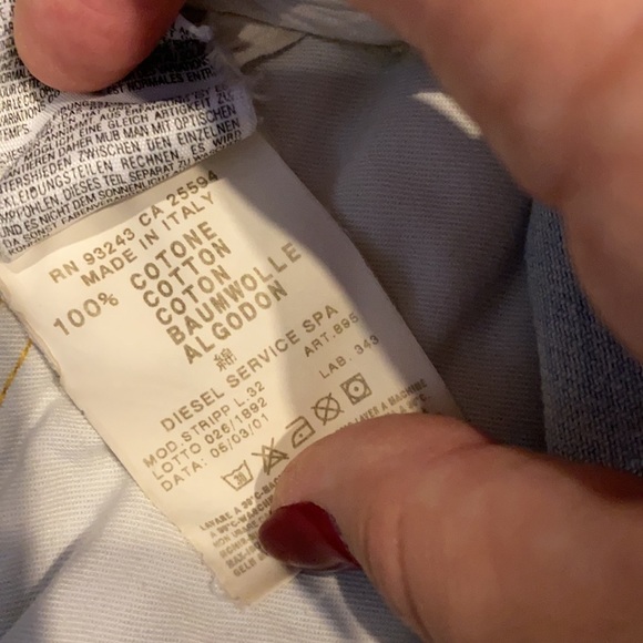 Diesel low waist pale blue jeans size 28 - Picture 10 of 10